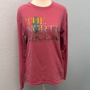 The North Face Rose Pink Long Sleeve Graphic Tee Small